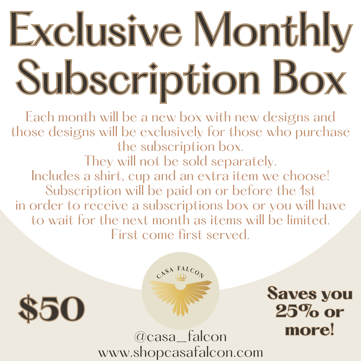 Subscription Box (See description for discount code)