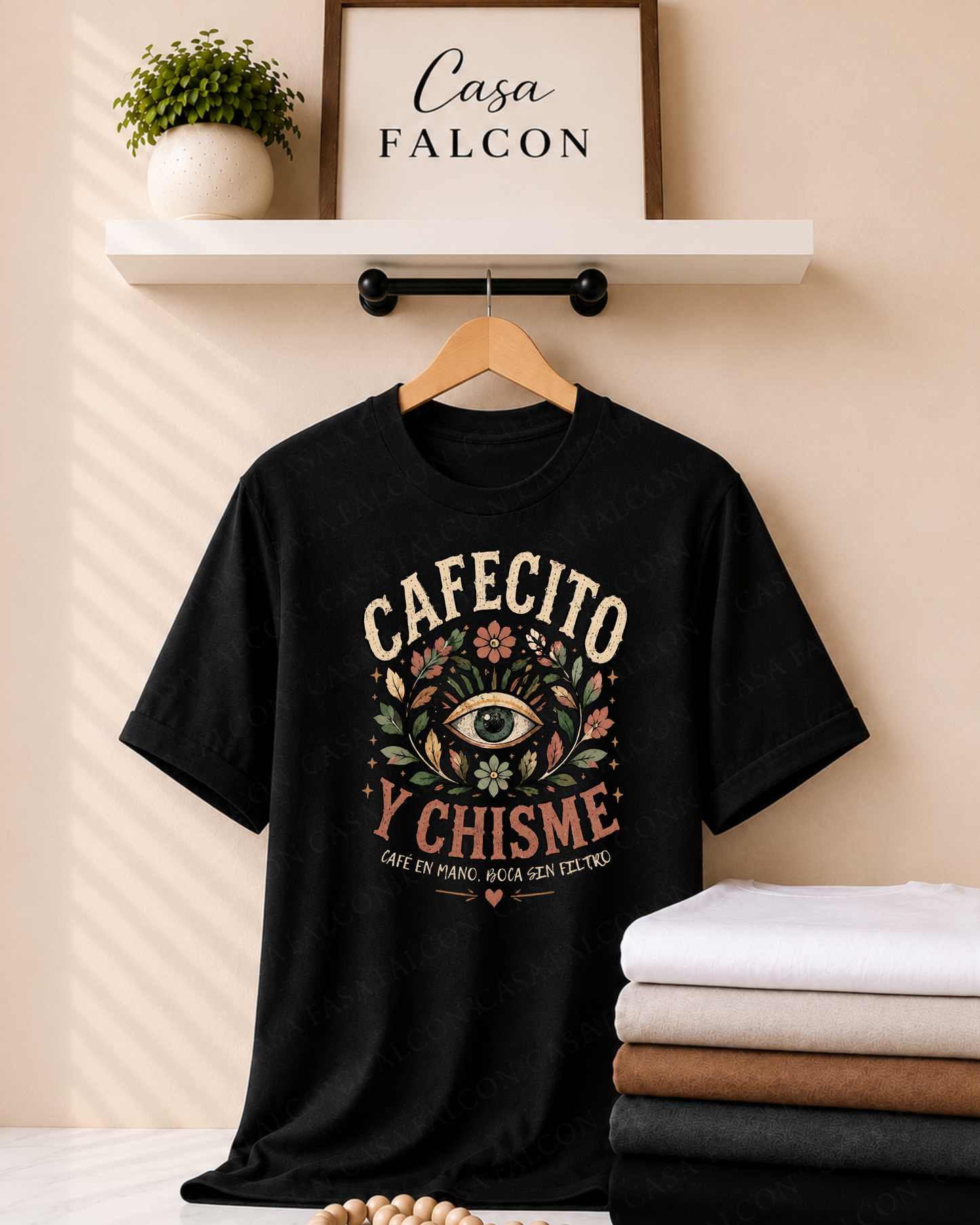 Cafecito y Chisme Floral Tee