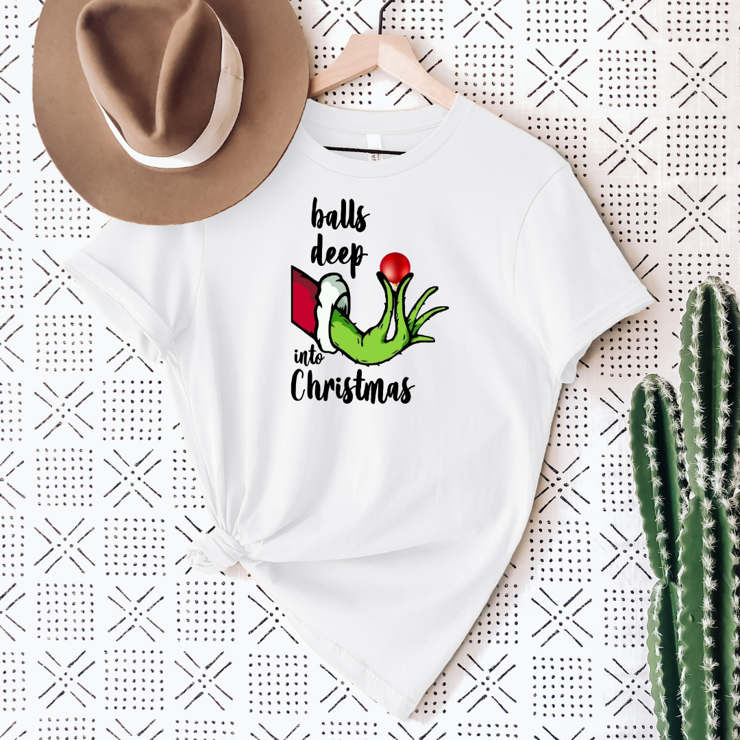 Balls Deep Into Christmas Shirt