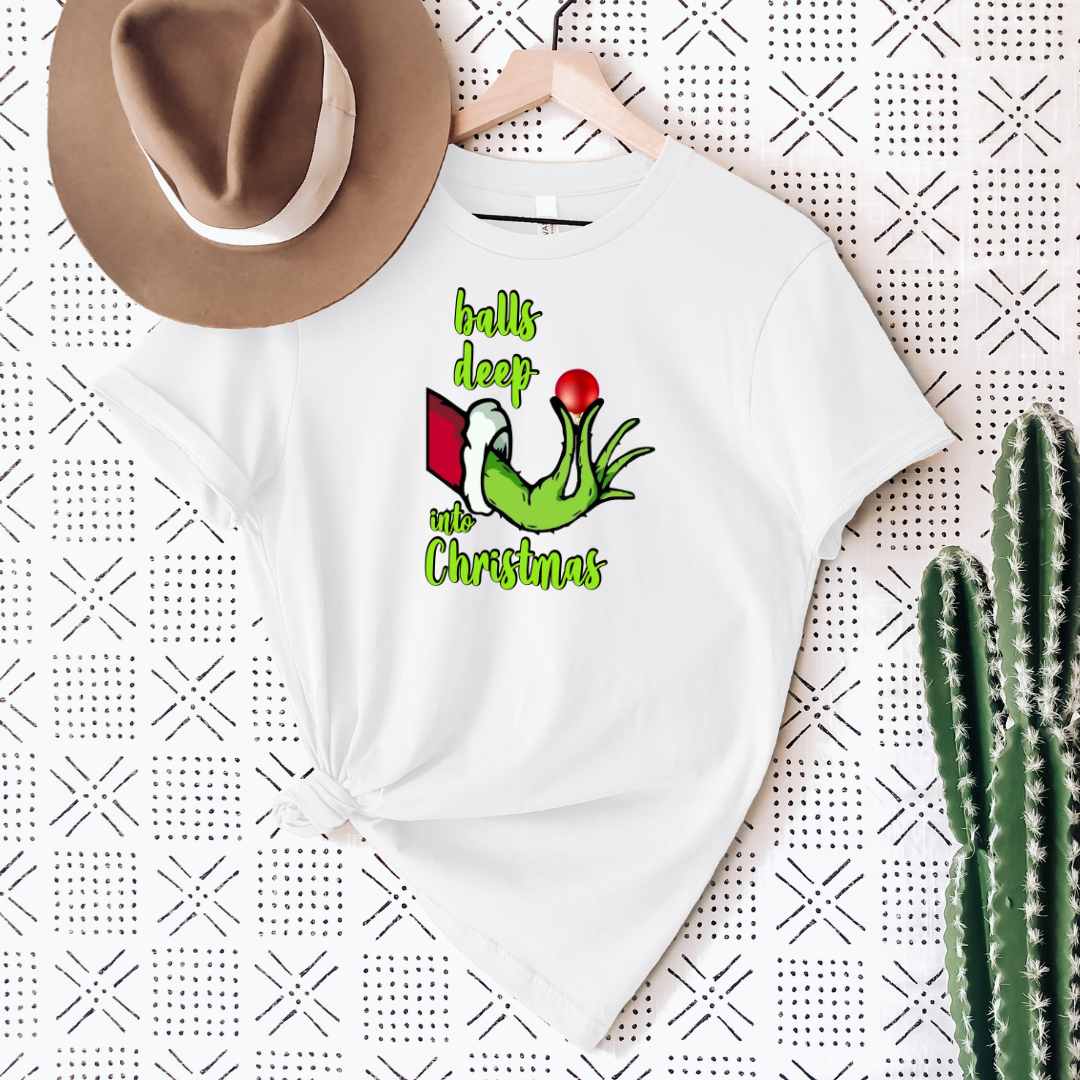 Balls Deep Into Christmas Shirt